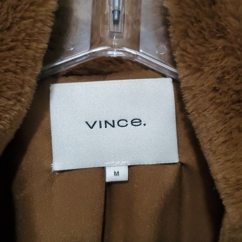 Vince Double Breasted Faux Fur Coat - Picture 5 of 6